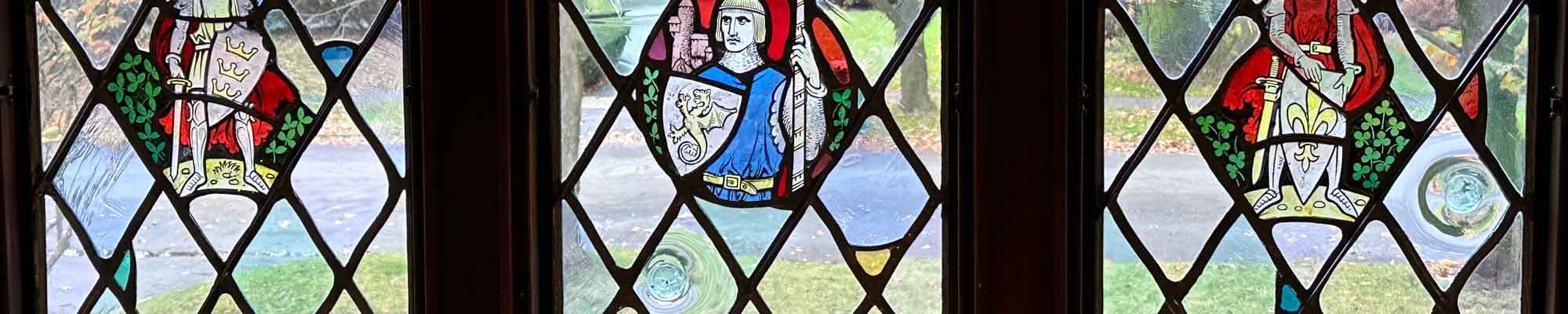An early 1900s stained glass window in Houston Barnard