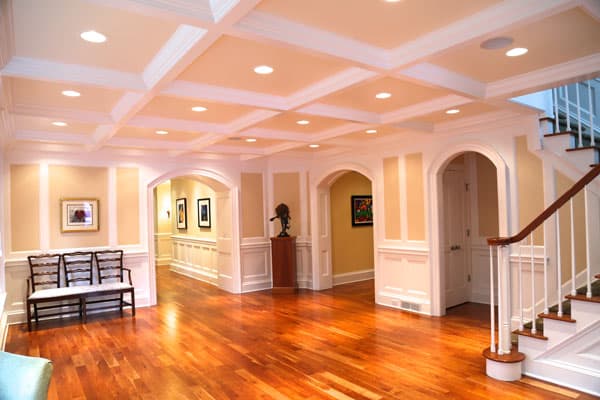 Brighton, NY – Houston Barnard Neighborhood, Ballroom-sized foyer with coffered ceiling